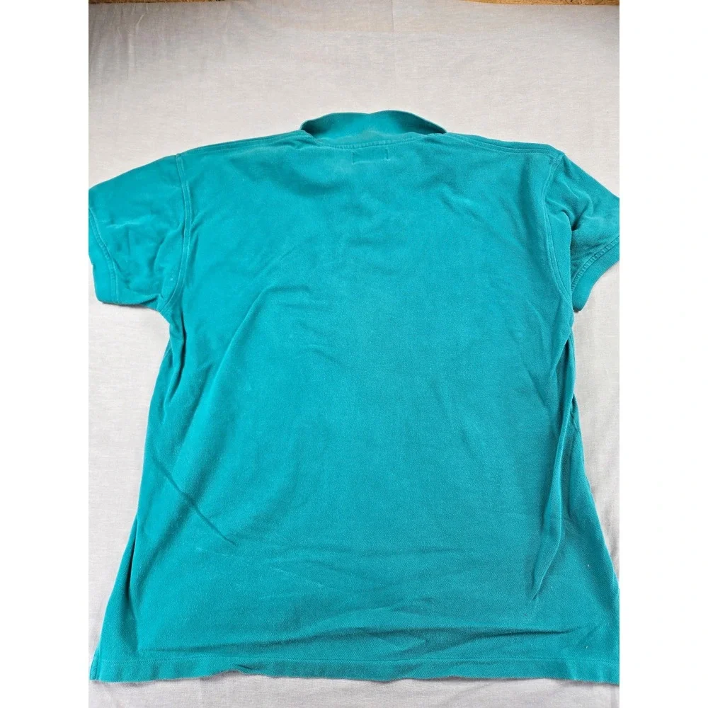 Vintage Abercrombie & Fitch Country Clothes Mens XXL Teal Green Pique Polo Shirt